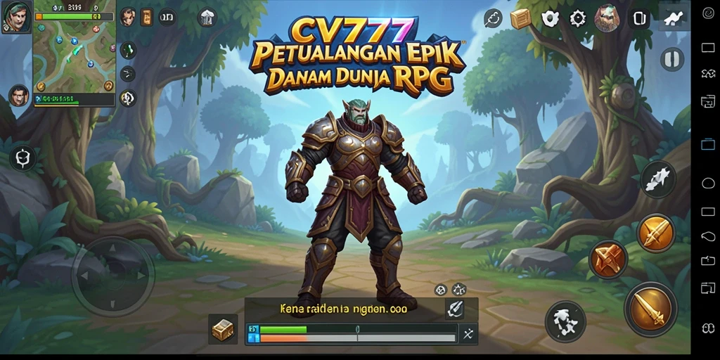 Tampilan gameplay epik dalam dunia RPG CV777.