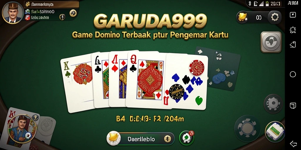 Tampilan menarik dari gameplay DOMINO GARUDA999 yang seru.