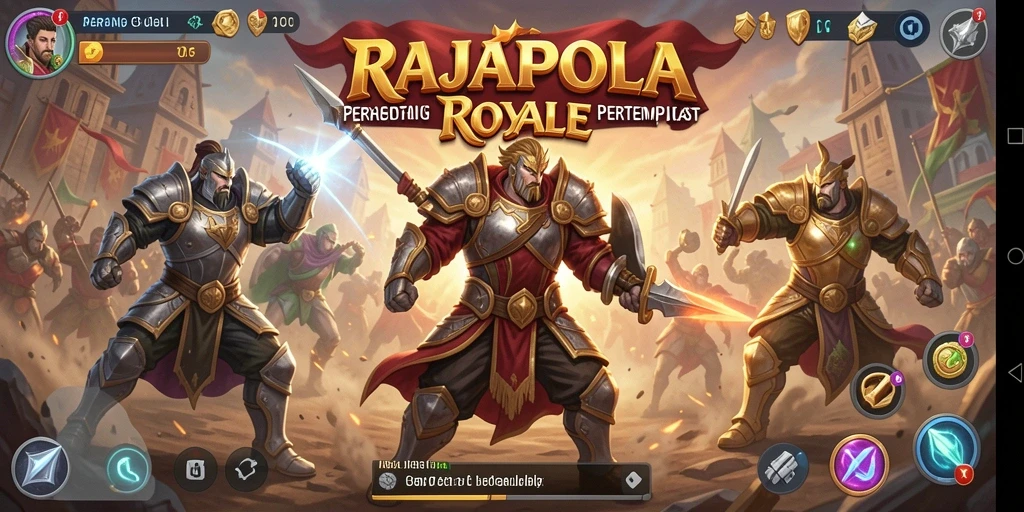 Tampilan aksi intens di pertempuran RAJAPOLA dengan pemain berjuang untuk kemenangan.