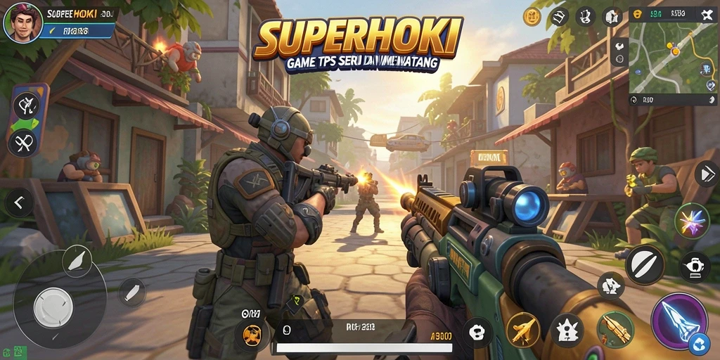 Gameplay menarik dari SUPERHOKI dengan grafis yang menawan.
